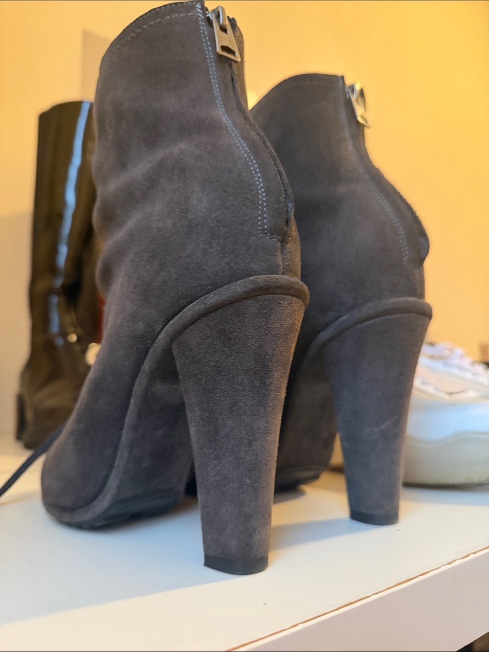 ALL SAINTS GRISMBY BOOTS SIZE 10 Women’s navy Lace-Up Suede Ankle Boots NWOT